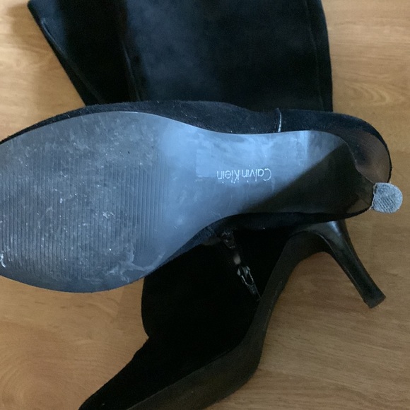 Suede boots in black size 10 - Picture 3 of 5